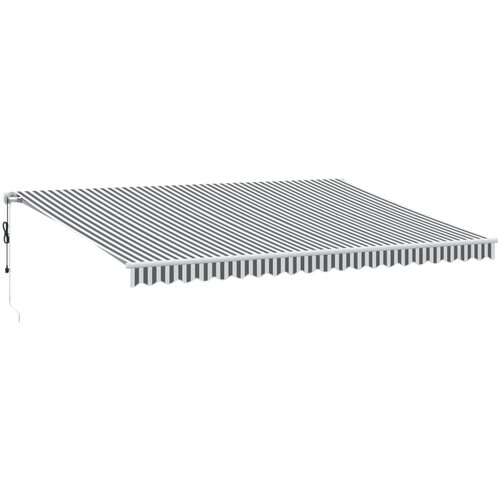 vidaXL Avtomatsko zložljiva tenda z LED antracit in bela 500x350 cm, (21260758) Cene