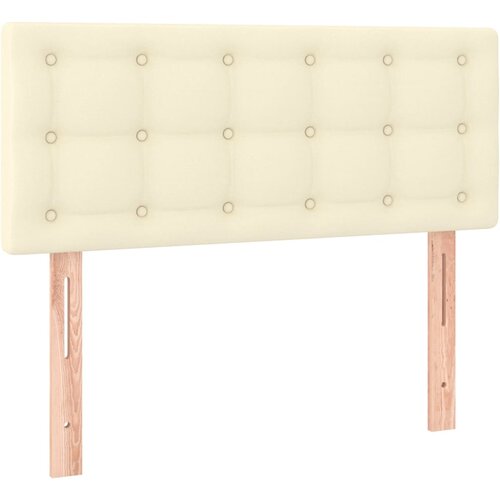 Maison Chic Posteljno vzglavje - Vzglavna omarica - Nočna omarica krem 90x5x78/88 cm umetno usnje, (21706226) Cene