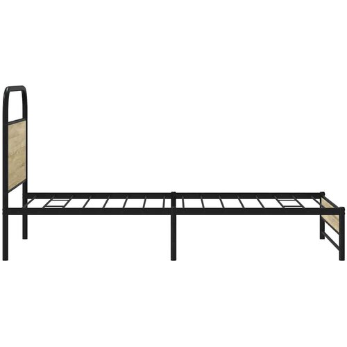 vidaXL Posteljni okvir brez vzmetnice 100x200 cm sonoma hrast inž. les Cene