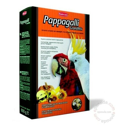 Padovan hrana za velike papagaje Grandmix Pappagalli Slike