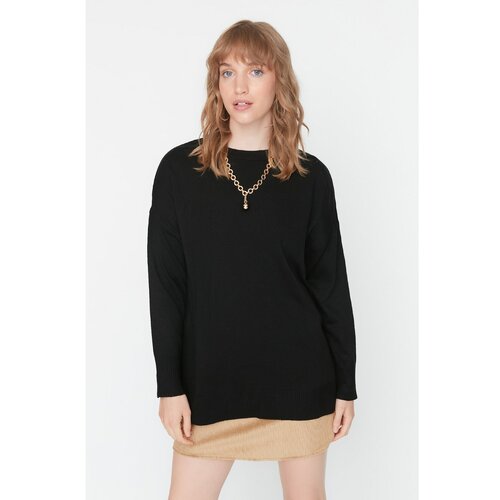 Trendyol Black Super Oversize Knitwear Sweater Slike