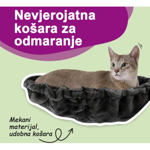  Penjalica za mačke sa stupovima za grebanje tamnosiva 70 cm Slike