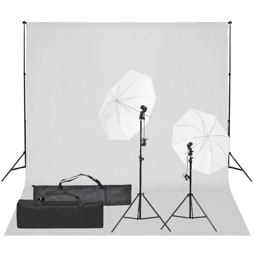 vidaXL komplet za foto studio z lučmi in ozadjem Cene