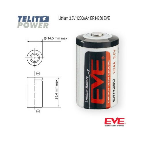  TelitPower baterija Litijum ER14250 3.6V 1200mAh EVE ( 1974 ) Cene