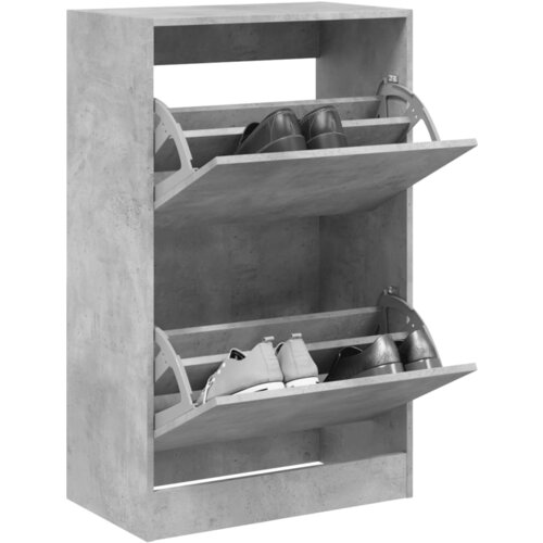 Furnova Omarica za čevlje betonsko siva 60x34x96,5 cm inženirski les, (21955664) Cene