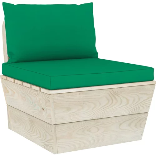 Jastuci za sofu od paleta 2 kom zeleni od tkanine