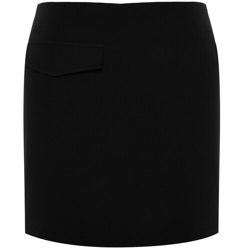 Trendyol Curve Black Pocket Detailed Woven Short Skirt Slike