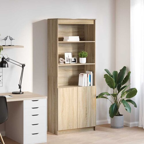  Visoka komoda hrasta sonome 70x35x180 cm od konstruiranog drva Slike