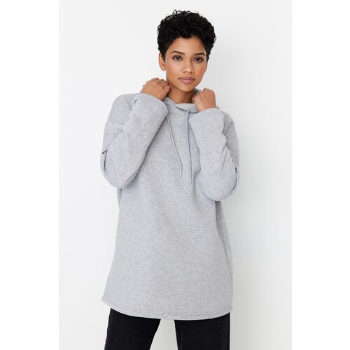 Trendyol Sweatshirt - Gray - Regular fit Slike