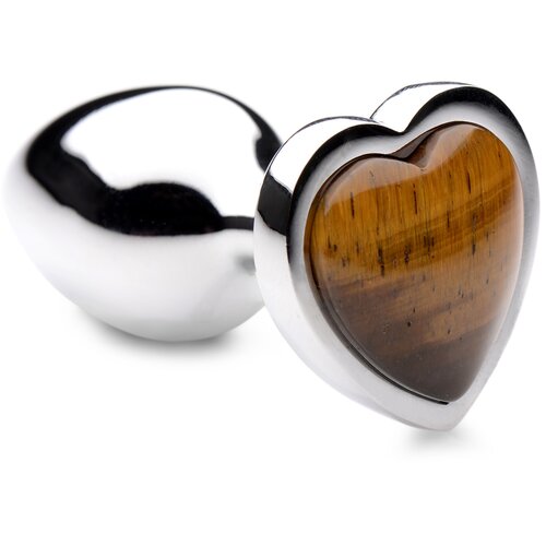 Booty Sparks Gemstones Tiger Eye Heart Anal Plug Small Slike