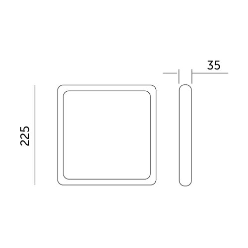  LED stropno svetlo SIGARO SQUARE LED/24W/230V 4000K IP40 Slike