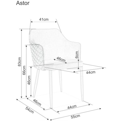 Molarem Home Stolica Astor-siva Slike