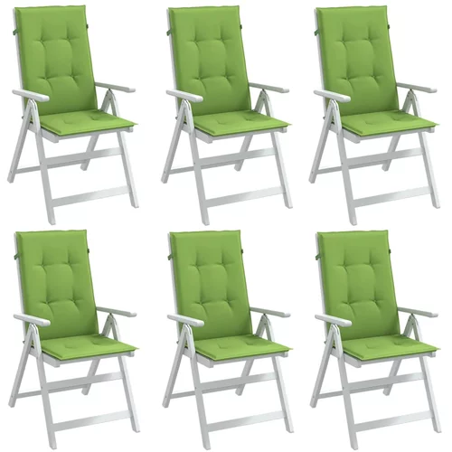  Jastuci za stolice 4 kom prošarano zeleni 120x50x4 cm tkanina