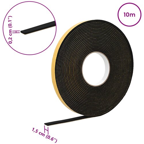  Samoljepljiva pjenasta traka 10 pcs Crna 15mm x 10m CR pjena Slike