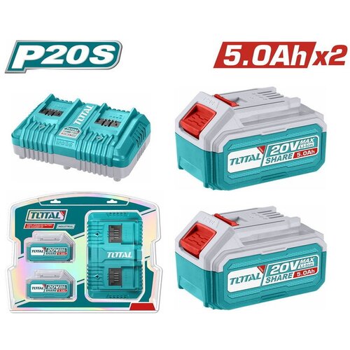 Total set baterija 20v 5.0ah x2kom i dualni punjač 4.0ah TFBCPK2425E Cene