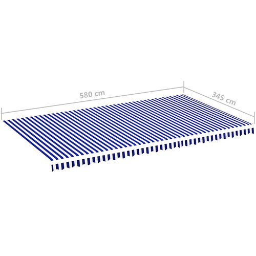  Zamjenska tkanina za tendu plavo-bijela 6 x 3,5 m Slike