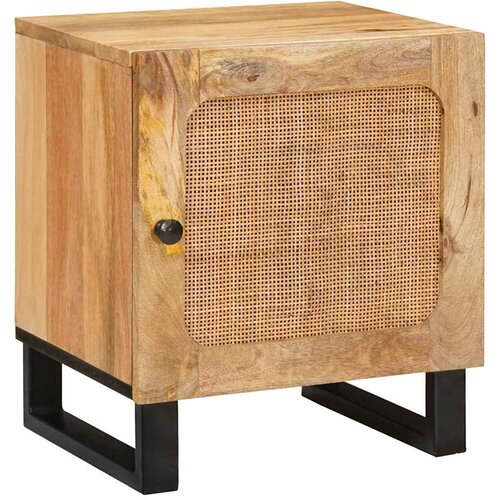 vidaXL Nočna omarica Naravna 40 x 33,5 x 46 cm Masiven les manga, (5000107210) Cene