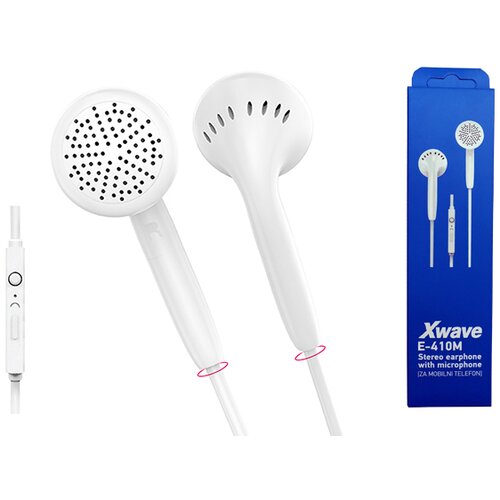 X Wave E-410M white slušalice za mobilni sa mikro/stereo/3.5mm/kabl 1.3 m/kontrola Cene
