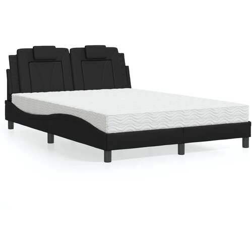  Krevet s madracem crni 140 x 190 cm od umjetne kože Cijene