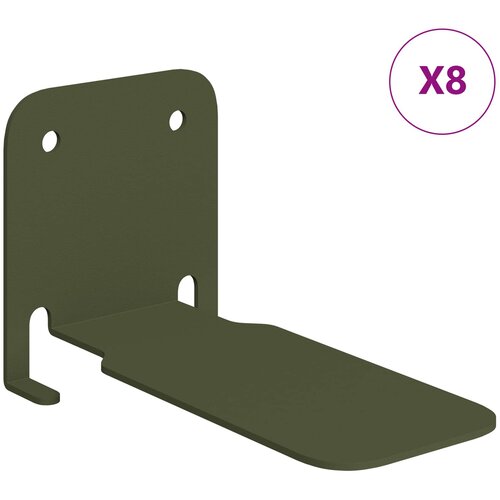  Lebdeća polica Zidne 8 pcs Maslinasto zelena 6 x 10,8 x 6,6 cm Slike