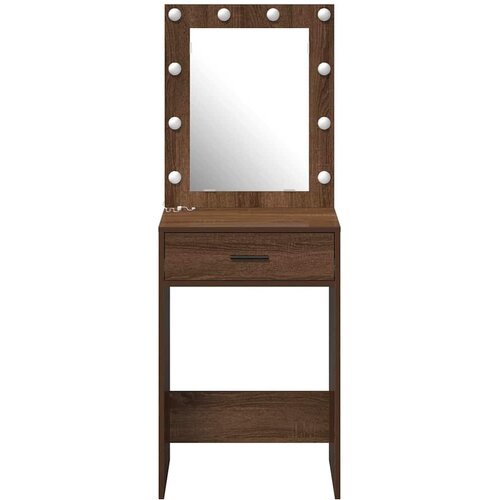  Toaletni stol Smeđi hrast 50 x 41 x 135 cm Konstruirano drvo Slike