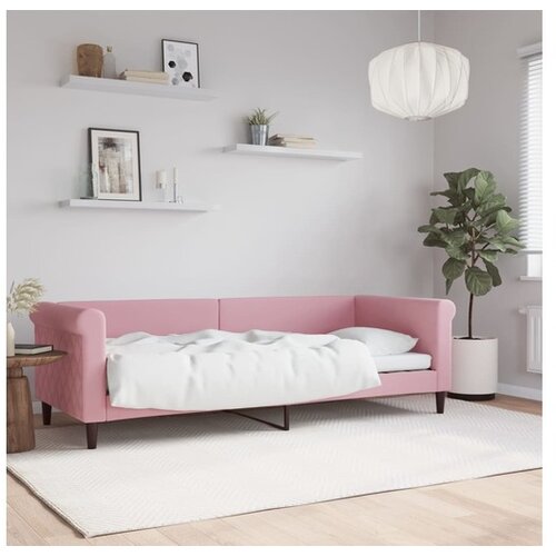 VidaXL Raztegljiva postelja roza 80x200 cm žamet Slike