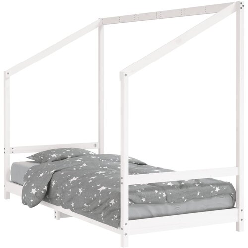  Okvir za dječji krevet bijeli 90 x 200 cm od masivne borovine Slike