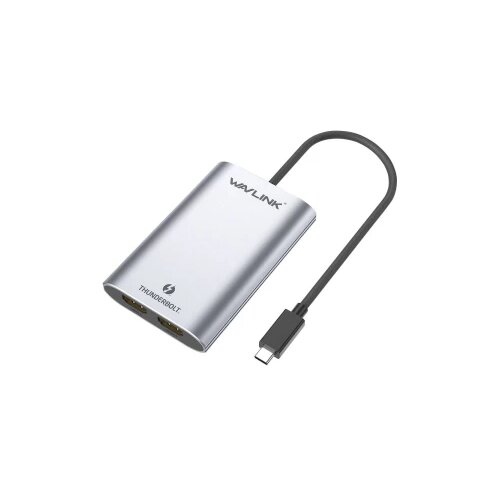 Wavlink WS-UTA02H Thunderbolt / HDMI adapter [1x Thunderbolt - 2x HDMI&amp;reg;] space siva jednožičan 50 cm Slike
