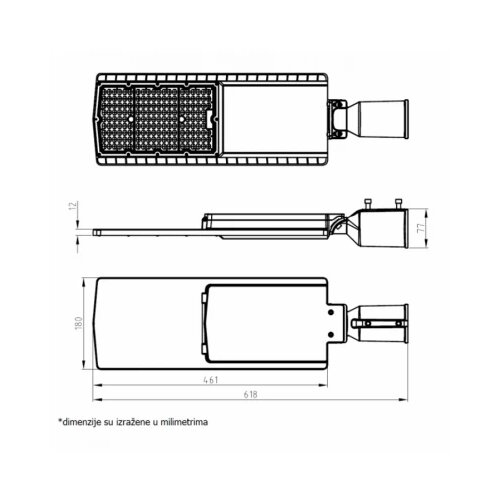  LED ULICNA SVETILJKA SL04 100W 4000K 12000lm IP65 Slike