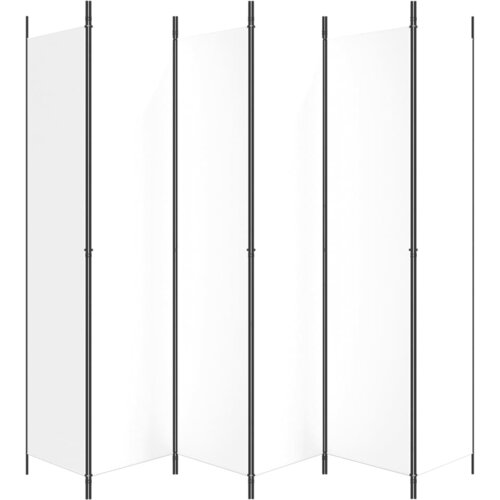  pregrada s 6 panela bijela 300 x 220 cm od tkanine Slike