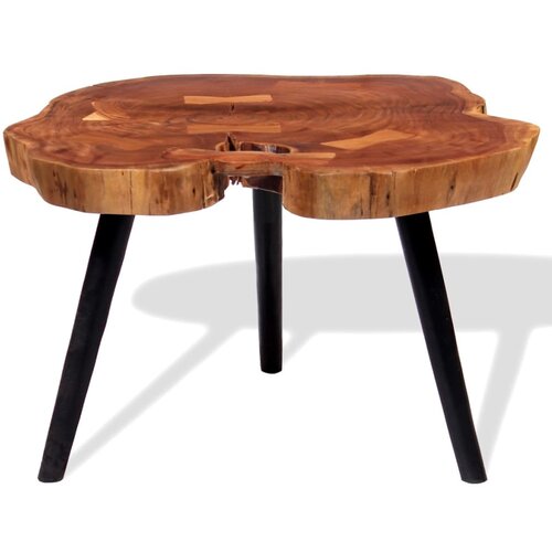 Maison Chic Klubska mizica - kavna mizica - Nizka mizica iz debla akacijev les (55-60)x40 cm, (21753468) Slike
