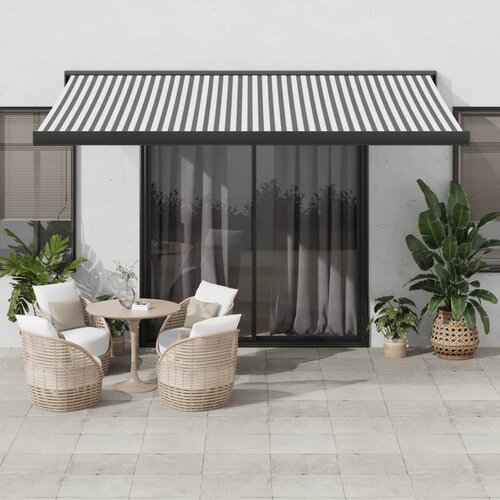 vidaXL Zložljiva tenda antracit in bela 4,5x3 m blago in aluminij Cene