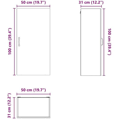  Zidni kuhinjski ormarić Zidne Betonski sivi 50 x 31 x 100 cm Slike