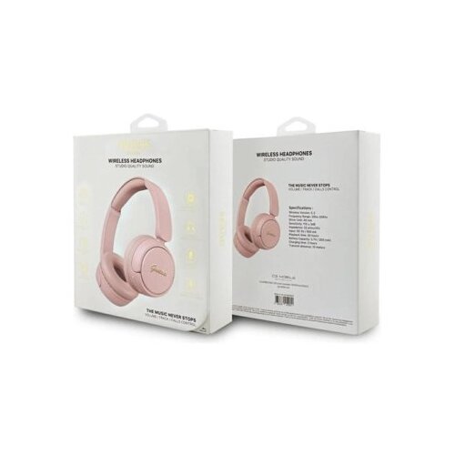 Guess bluetooth slusalice script metal logo pink (GUBHV6SCP) Slike