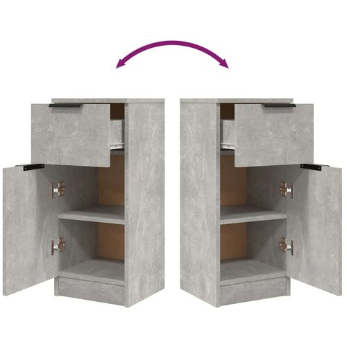  Komoda siva boja betona 30 x 30 x 70 cm od konstruiranog drva Slike