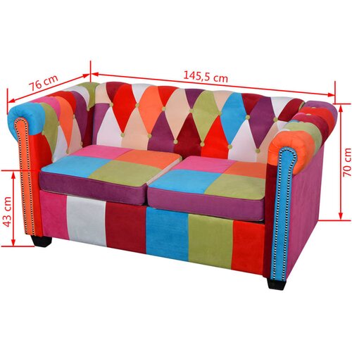  Dvosjed Chesterfield od tkanine Slike