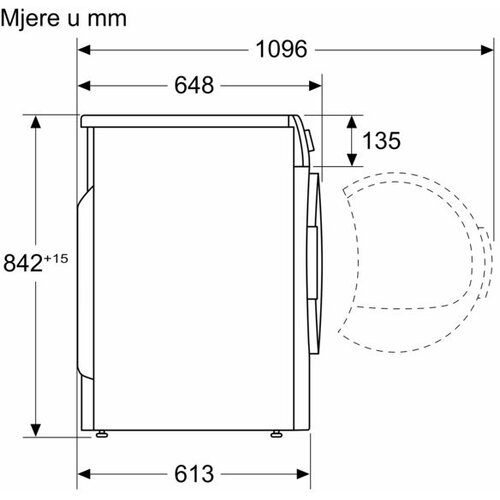 Bosch ma&amp;scaron;ina za su&amp;scaron;enje ve&amp;scaron;a sa toplotnom pumpom serija 6 9 kg WQG24591BY Slike