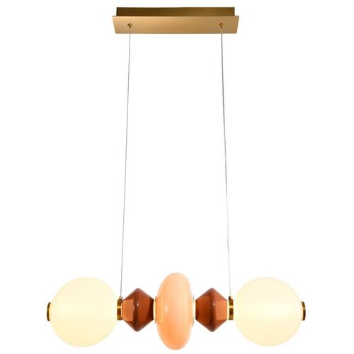  LED luster na sajli FLORES LED/15W/230V zlatna/narandžasta/smeđa Cene