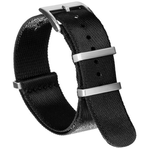 INF Najlonska pa&scaron;ček za uro, združljiva z Omega Tissot Mido Seamaster 300 Black 22 mm, (5000078799) Cene
