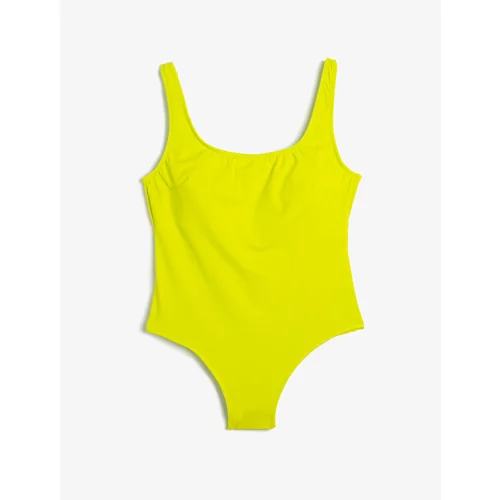 Koton Basic Swimwear U-Neck Straps Covered