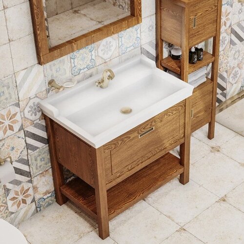 Vitra 7802-003-0001 Ricordi 80 x 53 cm keramični umivalnik z odprtino za armaturo retro izgleda Slike