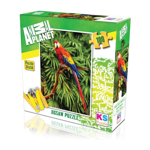 Puzzle 100 delova animal planet papagaj ( 32542 ) Slike