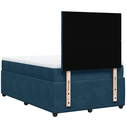 Box spring krevet s madracem tamnoplavi 120 x 200 cm bar&amp;scaron;unasti Slike