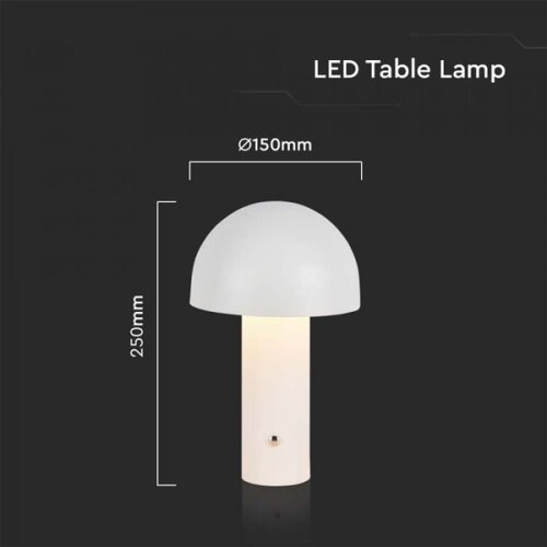  LED prigu&amp;scaron;iva punjiva stona lampa LED/1W/5V 3000-6000K 1800 mAh bela Slike