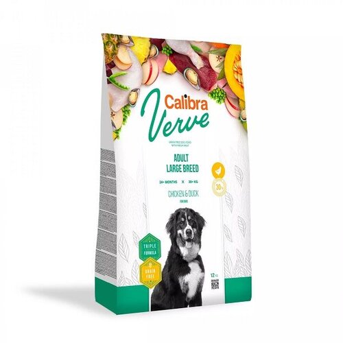 CALIBRA Dog Verve GF Adult Large Piletina & Pačetina, hrana za pse 2kg Slike