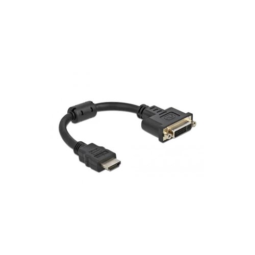 Delock 65206 HDMI / DVI adapter [1x mu&amp;scaron;ki konektor HDMI - 1x ženski konektor DVI, 24 + 5 polova] crna 0.20 m Slike