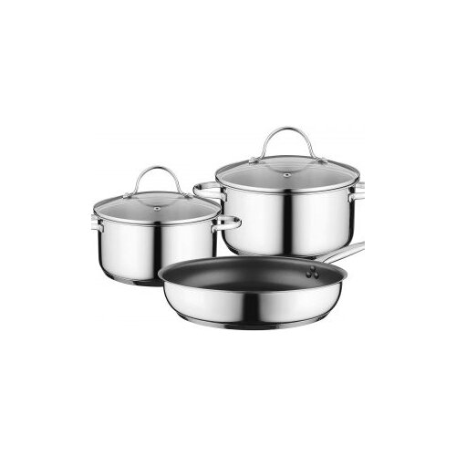 Bosch INDUKCIONO posuđe set, 2 X Posuda: ( 14/16),(18/20), 1 X Tava (22/26), BE Slike