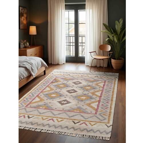 Elle Decoration Kremno bela ročno tkana preproga iz jute 120x170 cm Roya Imani &amp;ndash; Slike