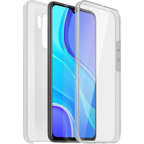 AVIZAR xiaomi redmi 9 integral 360° etui: mehka sprednja stran in trda zadnja stran - prozorna, (20626707) Cene