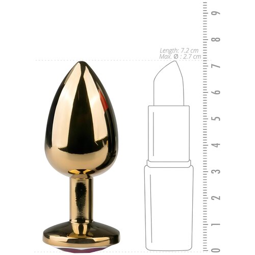 EasyToys - Anal Collection Metalno analni čep - zlatno/ljubičasti Slike